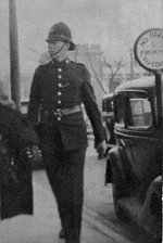 Constable Davison walks the beat in 1937